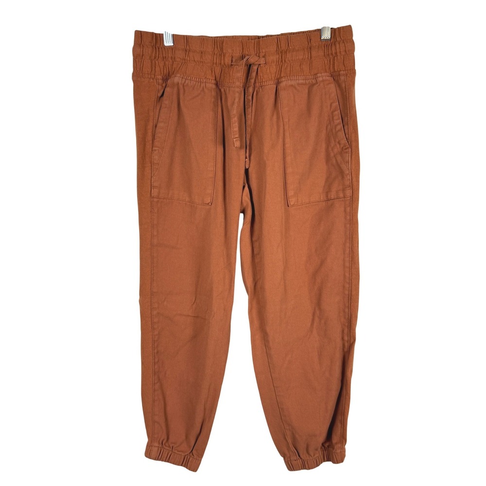 Time and Tru Jogger Pants Women S Cotton Lyocell Crop Capris Casual Boho Granola